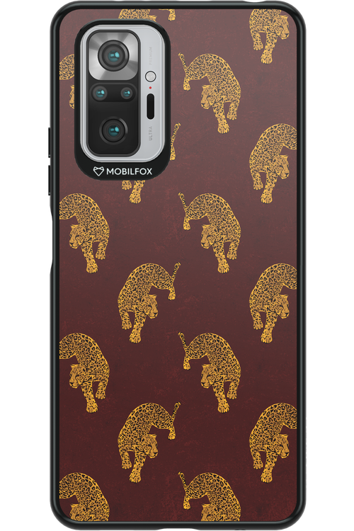 Burgundy Leopard Pattern - Xiaomi Redmi Note 10S