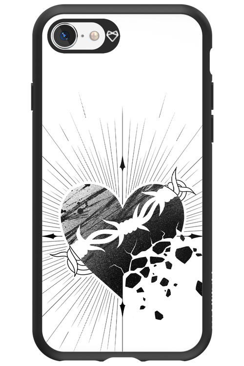 Fekete Szív - Apple iPhone 8