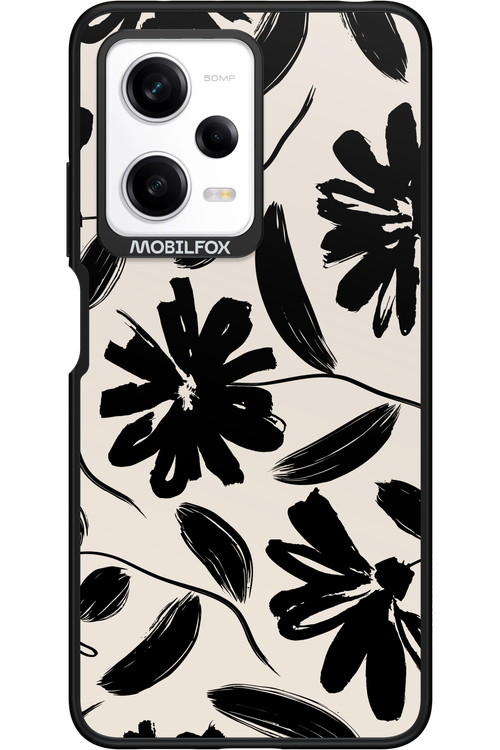 Monochrome Flowerss - Xiaomi Redmi Note 12 Pro 5G