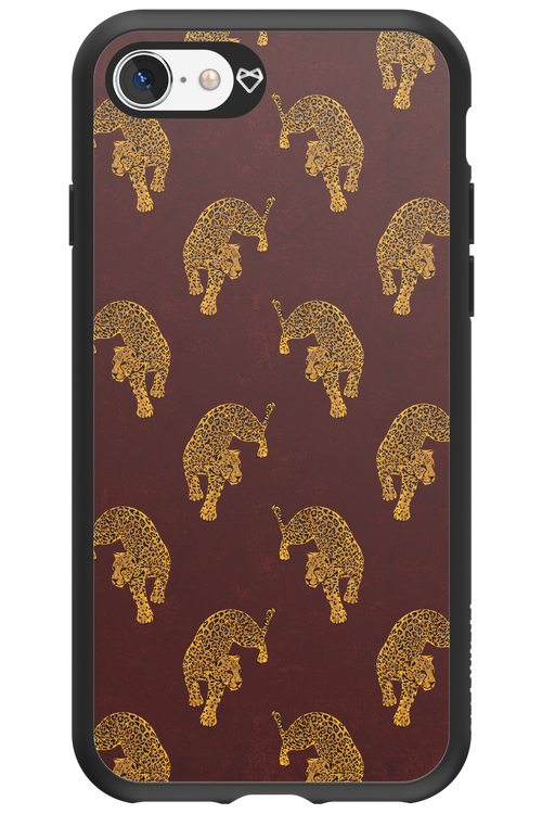 Burgundy Leopard Pattern - Apple iPhone SE 2022