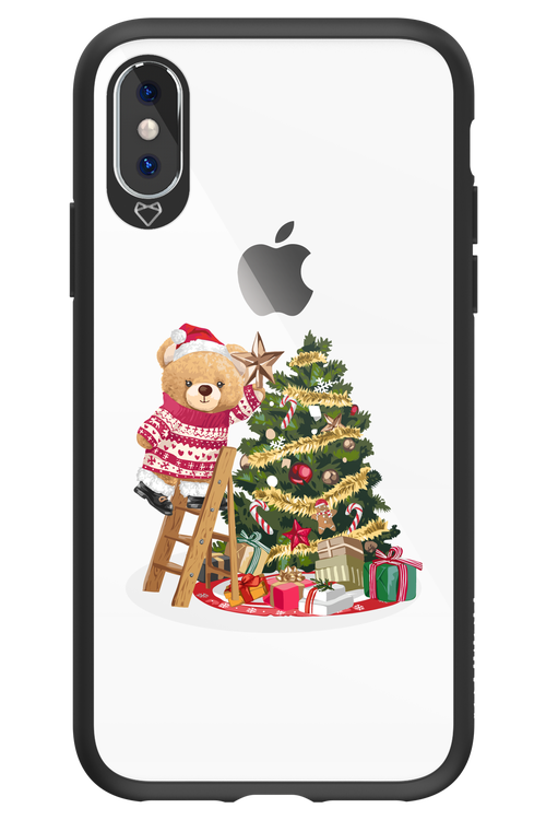 Christmas Bear (Transparent) - Apple iPhone XS