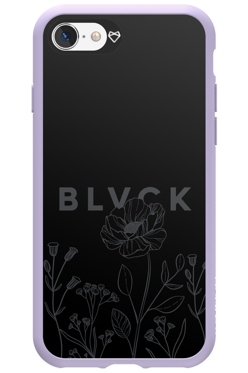 Black Flowers - Apple iPhone 8