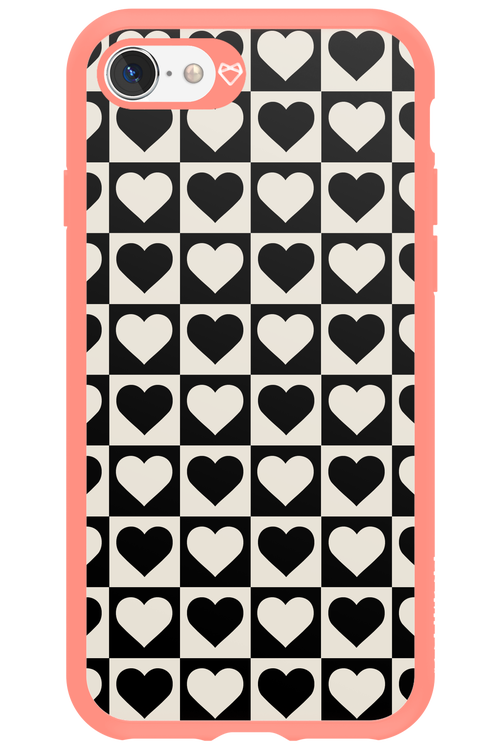 Checkered Heart - Apple iPhone SE 2020