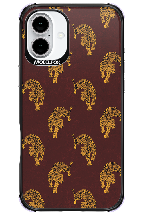 Burgundy Leopard Pattern - Apple iPhone 16 Plus