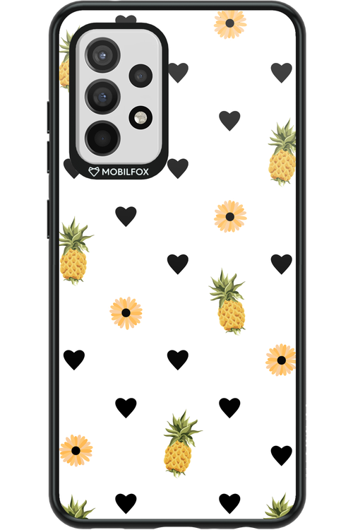 Ananas Heart White - Samsung Galaxy A52 / A52 5G / A52s
