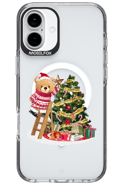 Christmas Bear (Transparent) - Apple iPhone 16 Plus