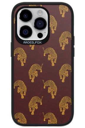 Burgundy Leopard Pattern - Apple iPhone 14 Pro