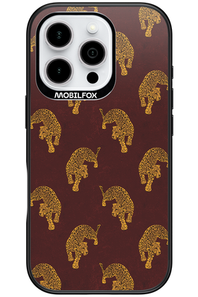 Burgundy Leopard Pattern - Apple iPhone 16 Pro