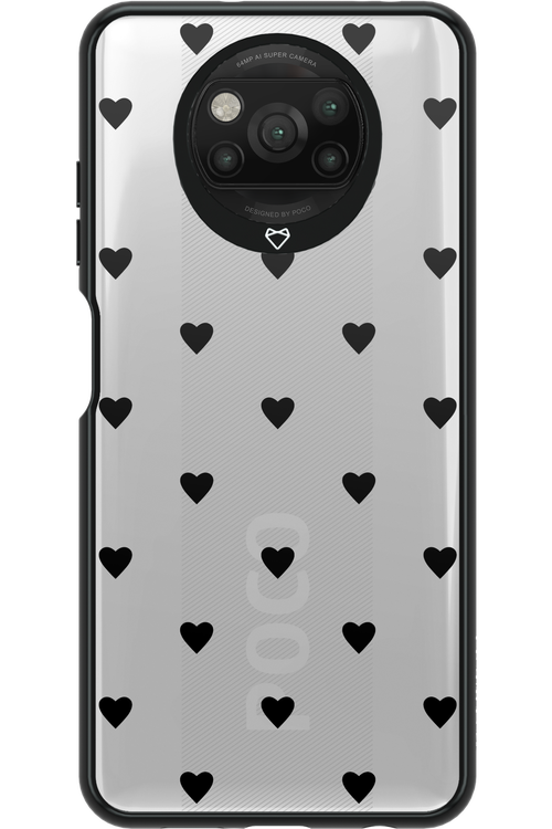 Hearts Transparent - Xiaomi Poco X3 NFC