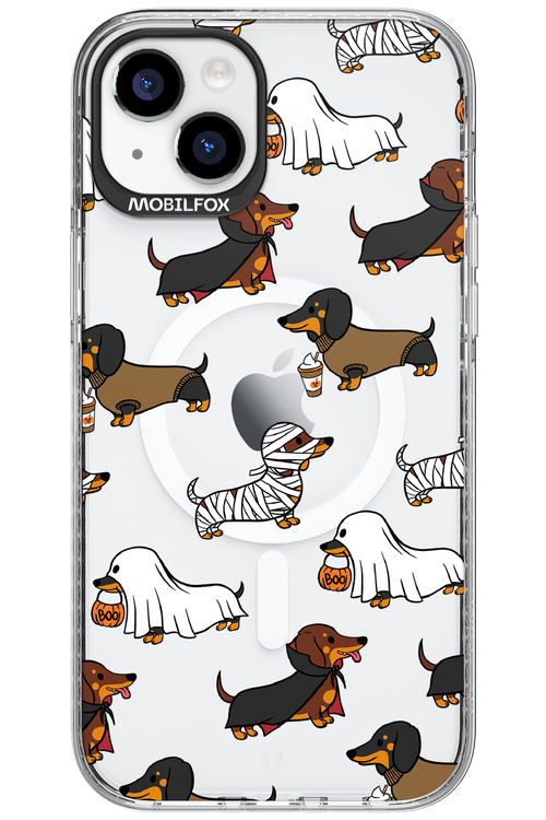 Scary Dachshund (Transparent) - Apple iPhone 15 Plus