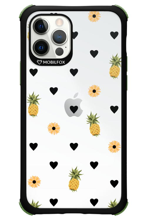 Ananas Heart Transparent - Apple iPhone 12 Pro