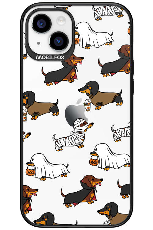 Scary Dachshund (Transparent) - Apple iPhone 15 Plus
