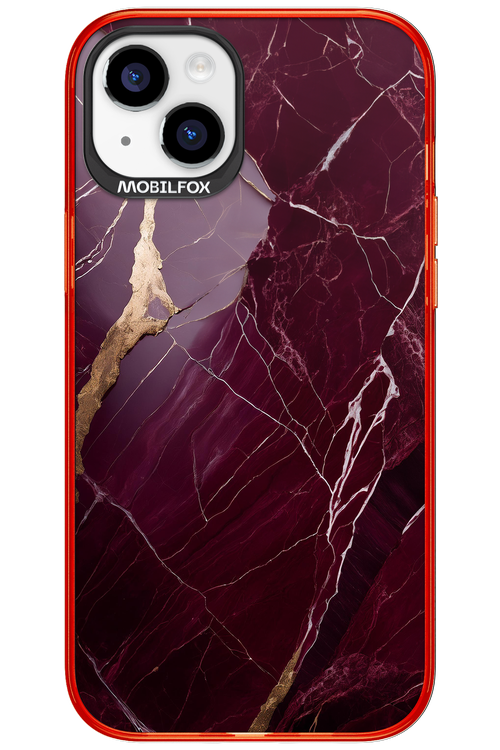 Burgundy Marble - Apple iPhone 15 Plus