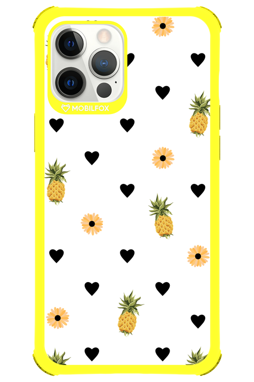 Ananas Heart White - Apple iPhone 12 Pro Max