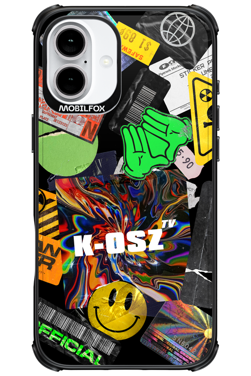 K-osz Sticker Black - Apple iPhone 16 Plus