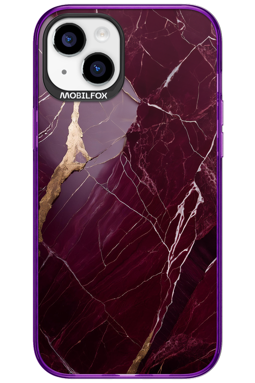 Burgundy Marble - Apple iPhone 15 Plus