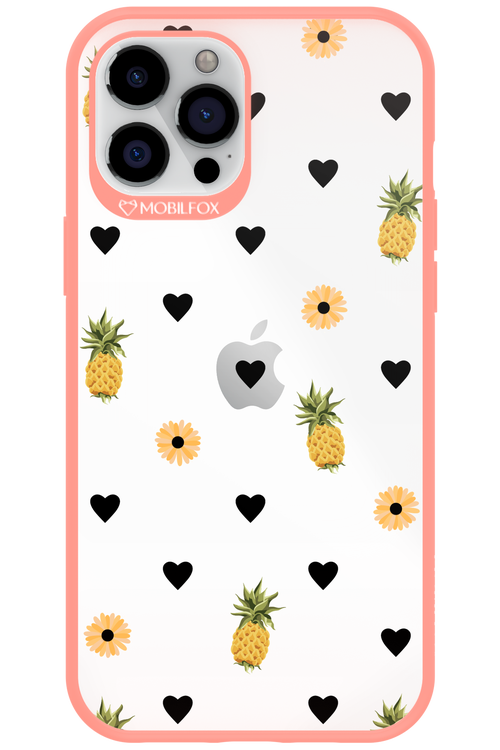 Ananas Heart Transparent - Apple iPhone 12 Pro Max