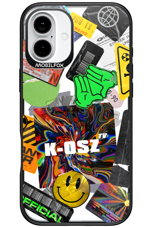 K-osz Sticker Transparent - Apple iPhone 16 Plus