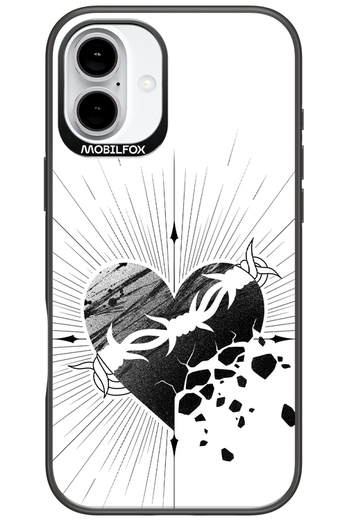 Fekete Szív - Apple iPhone 16 Plus