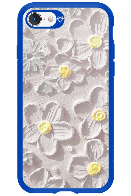 White Flowers - Apple iPhone 8