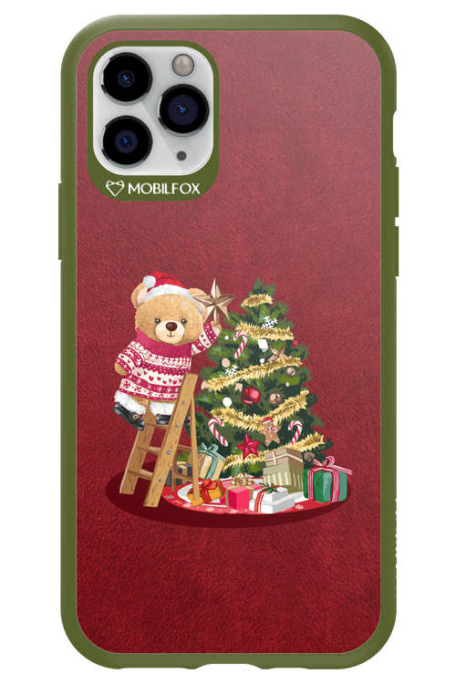 Christmas Bear (Burgundy) - Apple iPhone 11 Pro