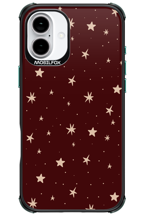 Burgundy Stars - Apple iPhone 16 Plus