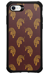 Burgundy Leopard Pattern - Apple iPhone SE 2022