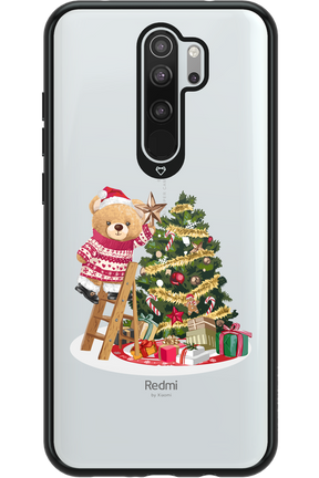 Christmas Bear (Transparent) - Xiaomi Redmi Note 8 Pro