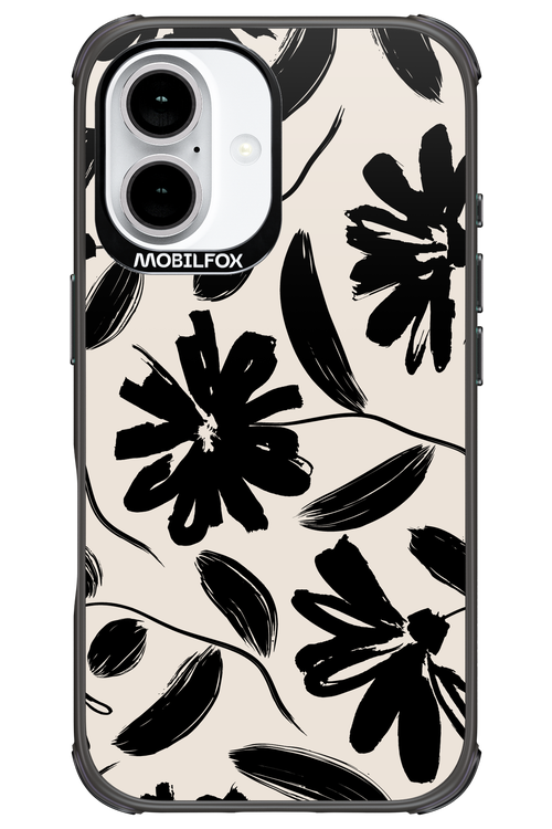 Monochrome Flowerss - Apple iPhone 16