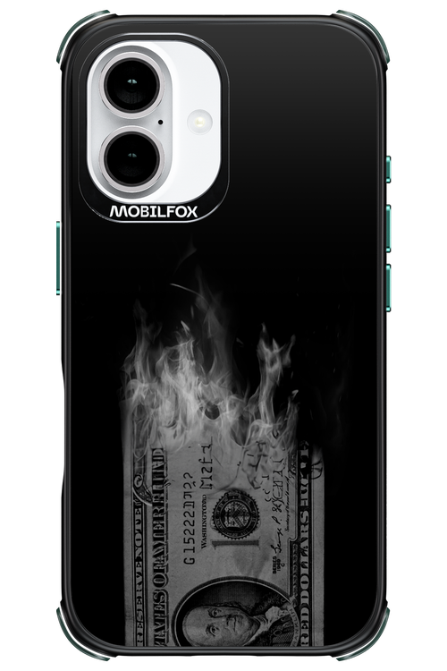Money Burn B&W - Apple iPhone 16