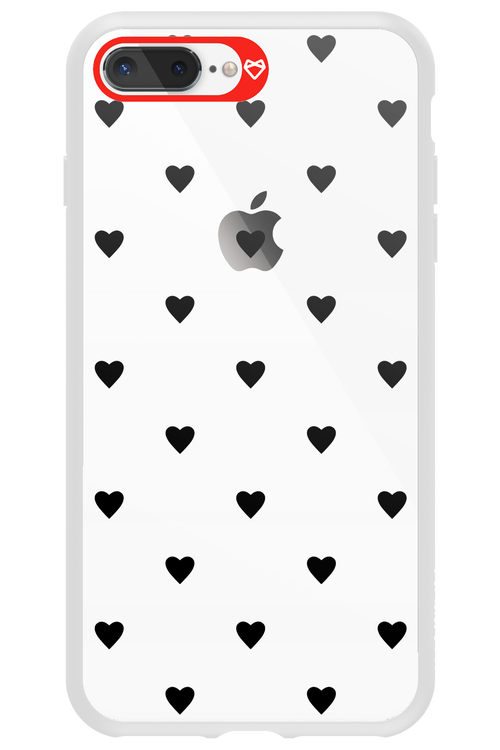 Hearts Transparent - Apple iPhone 8 Plus