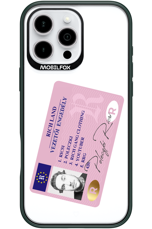 Vezetői engedély - Apple iPhone 16 Pro Max