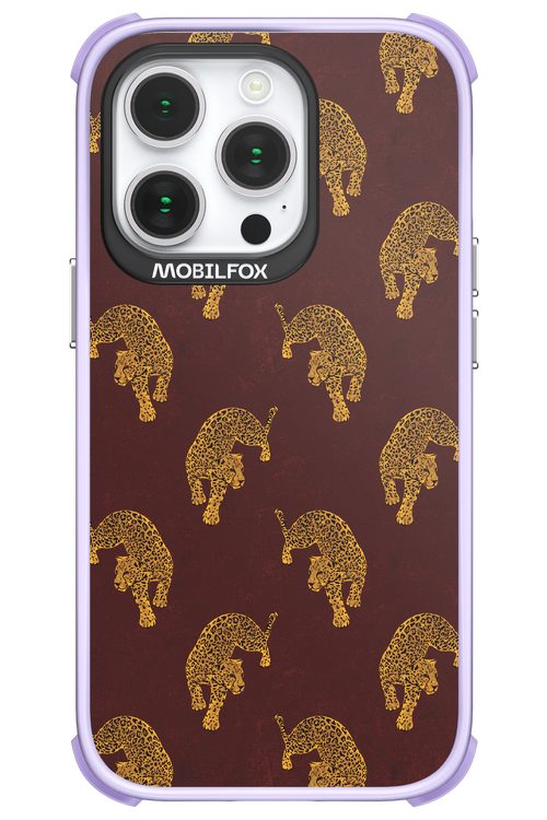 Burgundy Leopard Pattern - Apple iPhone 14 Pro