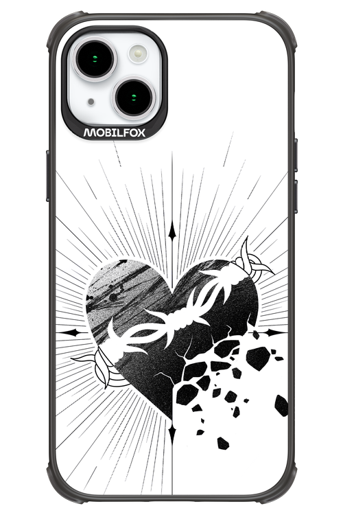 Fekete Szív - Apple iPhone 15 Plus