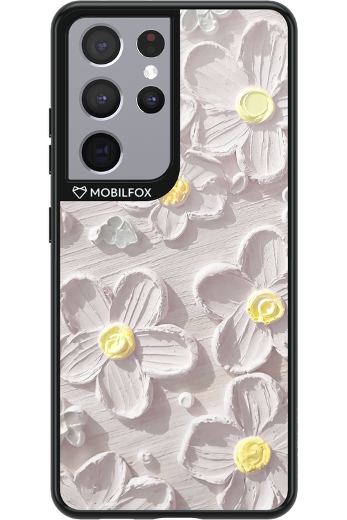 White Flowers - Samsung Galaxy S21 Ultra