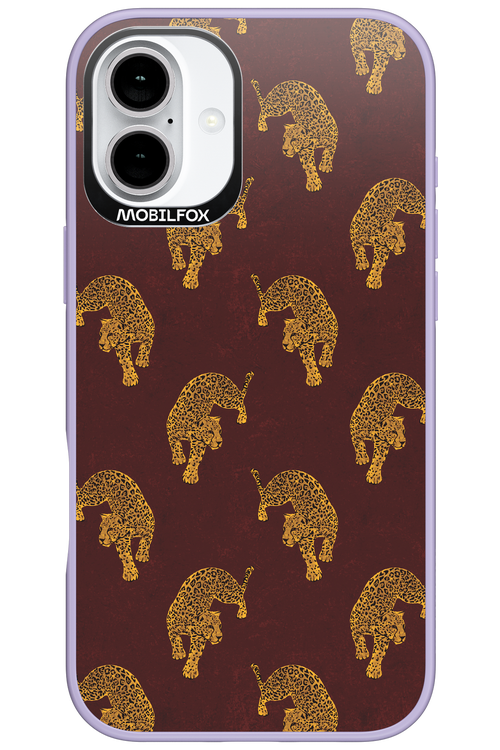 Burgundy Leopard Pattern - Apple iPhone 16 Plus