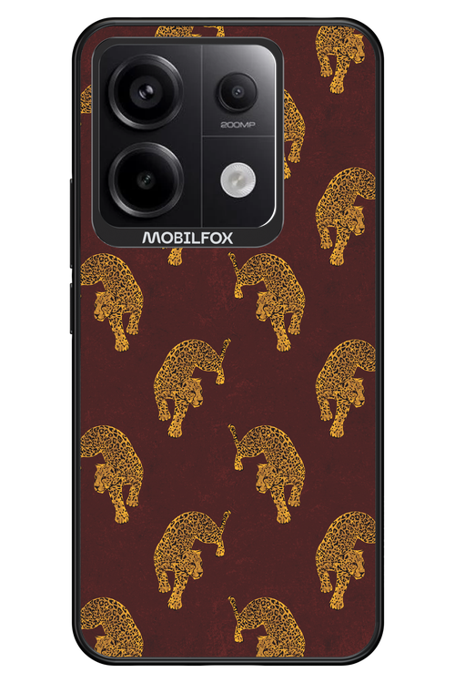Burgundy Leopard Pattern - Xiaomi Redmi Note 13 Pro 5G