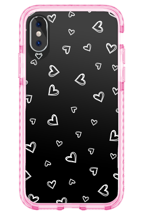Monochrome Hearts 2.0 - Apple iPhone X