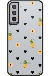 Ananas Heart Transparent - Samsung Galaxy S21+