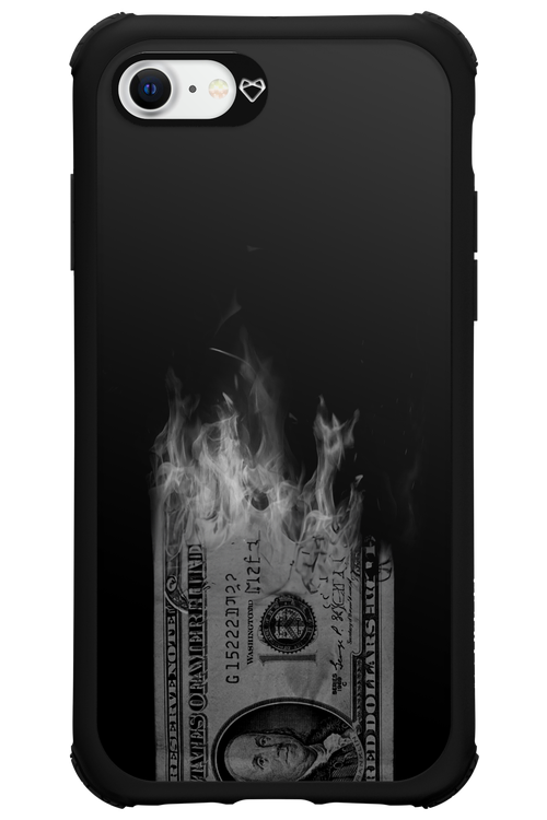 Money Burn B&W - Apple iPhone SE 2020