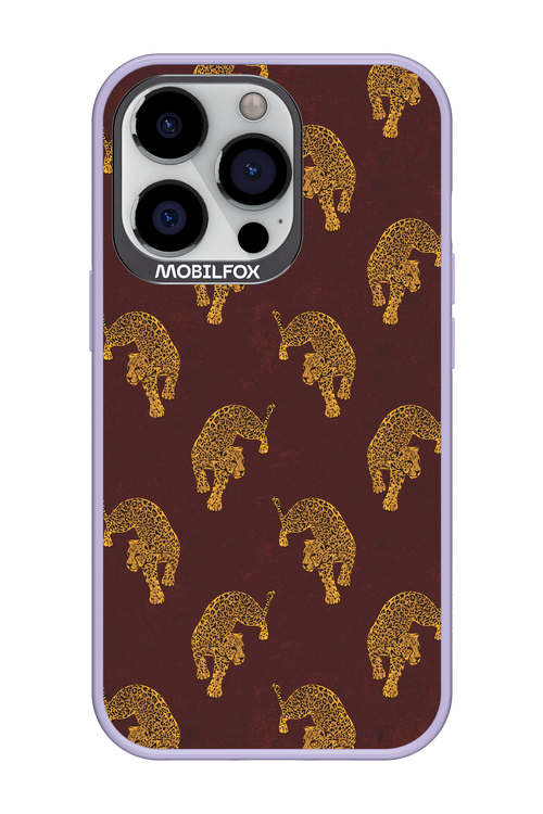 Burgundy Leopard Pattern - Apple iPhone 13 Pro