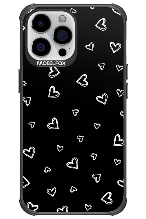 Monochrome Hearts 2.0 - Apple iPhone 13 Pro Max