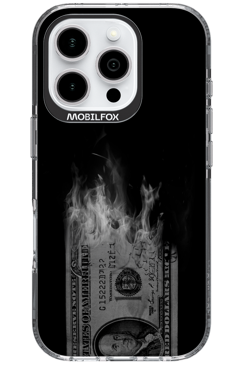 Money Burn B&W - Apple iPhone 16 Pro