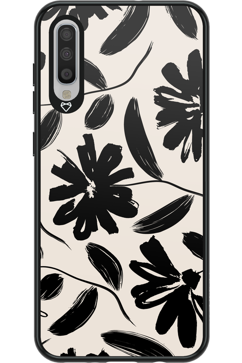 Monochrome Flowerss - Samsung Galaxy A70