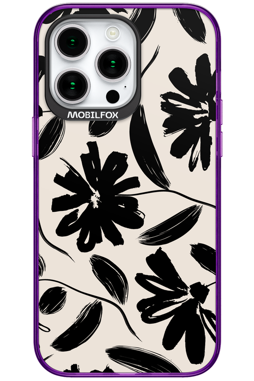 Monochrome Flowerss - Apple iPhone 15 Pro Max