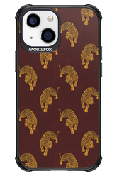 Burgundy Leopard Pattern - Apple iPhone 13 Mini