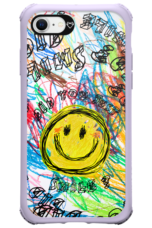 Crayon Smiley Colorful - Apple iPhone SE 2022