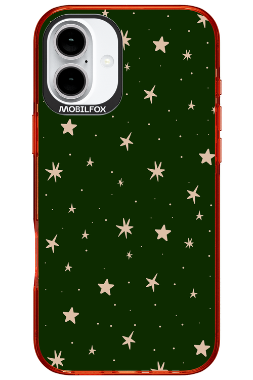 Forest Green Stars - Apple iPhone 16 Plus