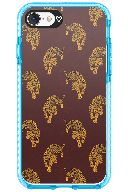 Burgundy Leopard Pattern - Apple iPhone 8