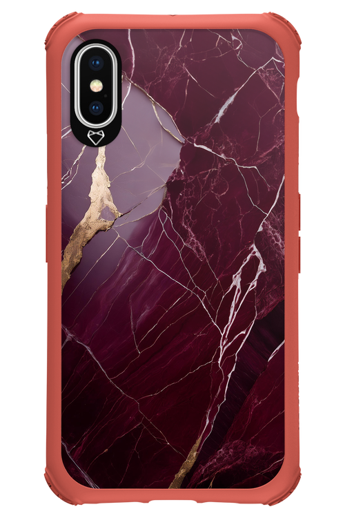 Burgundy Marble - Apple iPhone X